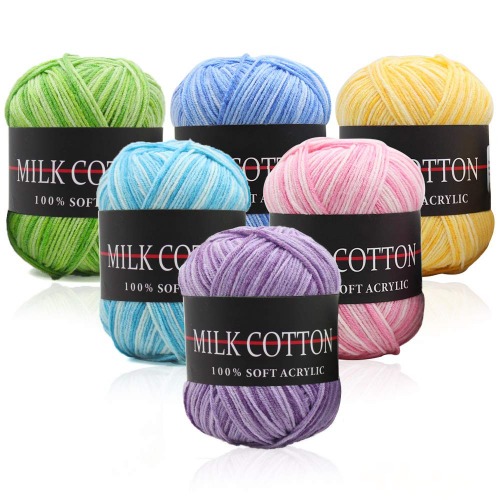 Betinyar 6 Rolls Large Yarn Skeins Assorted Colors Crochet Yarn
