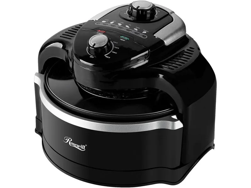 Rosewill Air Fryer 7.4-Quart (7 Liter) Oil-Less Low Fat Multicooker with Temperature and Timer Settings, 1000W Infrared Technology, Includes Frying Basket and Accessories - RHCO-19001
