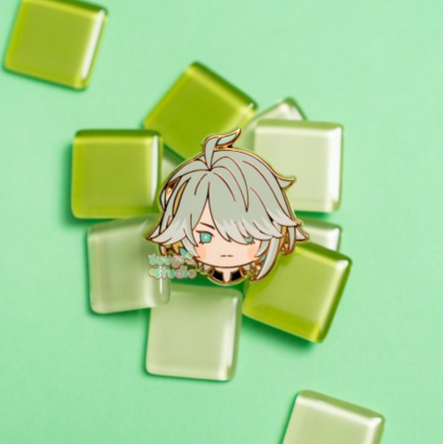 Genshin Impact Sumeru Alhaitham and Kaveh the Roommates Hard Enamel Pin - Alhaitham / [A Grade] / Locking Clasps