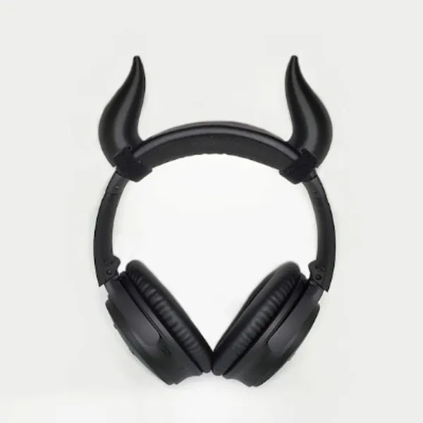 Black Demon Horns for Headphones  Cosplay Horns  Costume | Etsy