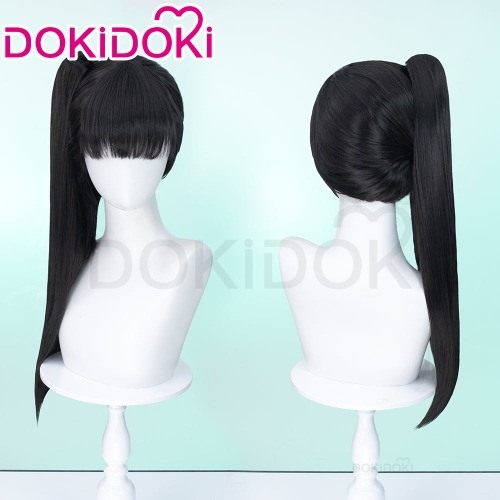 DokiDoki Game Stellar Blade Cosplay Eve Wig Long Straight Black Ponytail Hair Hayato Suo | Wig Only-Order