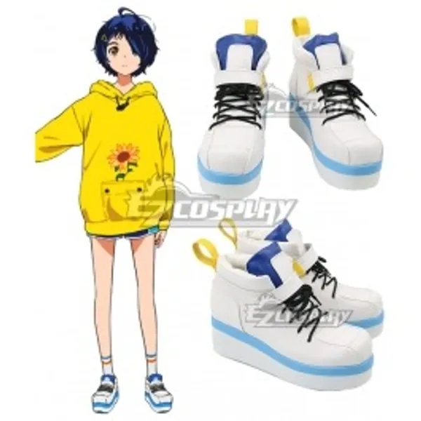 Wonder Egg Priority Ooto Ai White Cosplay Shoes