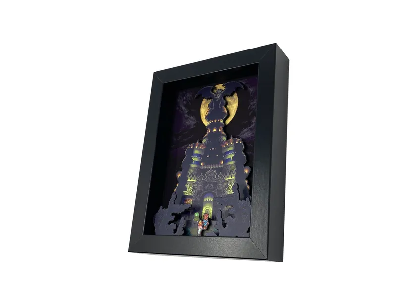 Chrono Trigger &quot;Magus&#39;s Castle&quot; Mini-Diorama for Office Desk/Wall Decor (5&quot;x7&quot;x1.5&quot; Frame with Glass Pane)