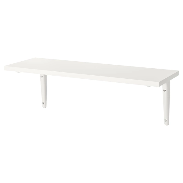 BURHULT / SIBBHULT Wall shelf - white/white 59x20 cm