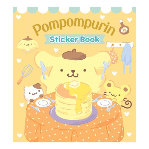 Character Sticker Minibook - Pompompurin 24 Unique Stickers, 9.5 x 10.5 cm (3.7 x 4.1 in) - Different Designs, Themes & Settings for Endless Fun - Ideal for Scrapbooking, Decoration & Creative Projects