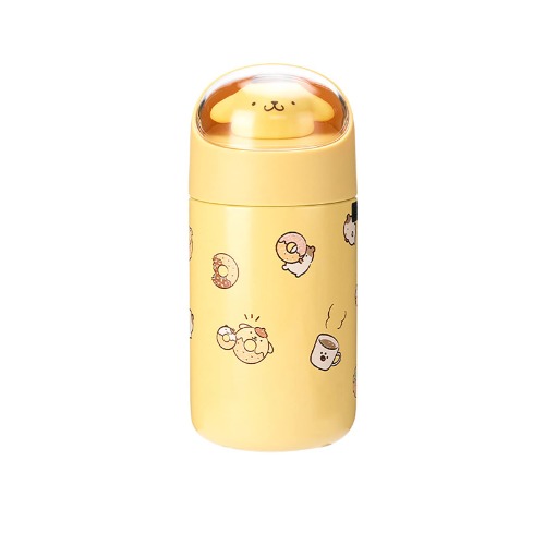 𝗖𝘂𝘁𝗲 𝗪𝗮𝘁𝗲𝗿 𝗕𝗼𝘁𝘁𝗹𝗲 𝗞𝗮𝘄𝗮𝗶𝗶 𝗔𝗻𝗶𝗺𝗲 Thermal Travel Mug Reusable Stainless Steel Adorable Insulated Bottle Hot or Cold Drinks - Medium-9.46oz - Yellow