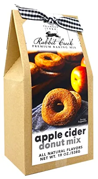 Rabbit Creek Apple Cider Donuts Mix – With Dusting Sugar Included – Baked Donuts, Not Fried – Donut Baking Mix