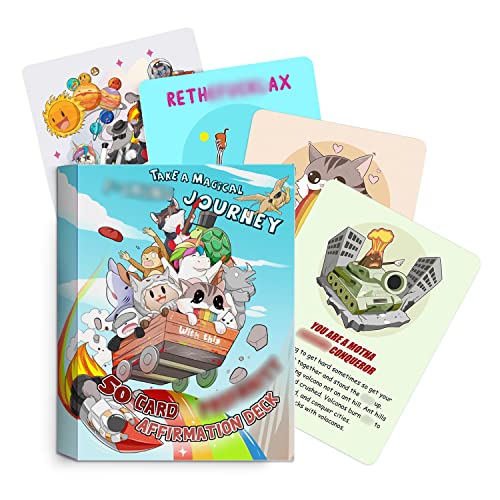 Lacunas Affirmies Profanity Affirmation Cards Deck - Treat Your Fine A** Self - 50 Positive Affirmations for People Who Like to Say F***