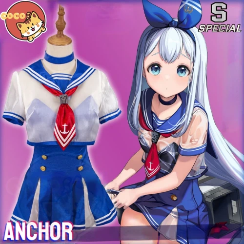 Anchor Cosplay Costume Game NIKKE Anchor Costume Sailor Dress Swimsuit Costume and Anchor Cosplay Wig CoCos-S - AliExpress 