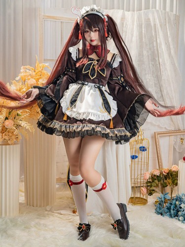 In Stock Game Genshin Impact HuTao Cosplay Hu Tao Costume Halloween Maid Costume Christmas Outfit Dress Cosplay Role Play - AliExpress 