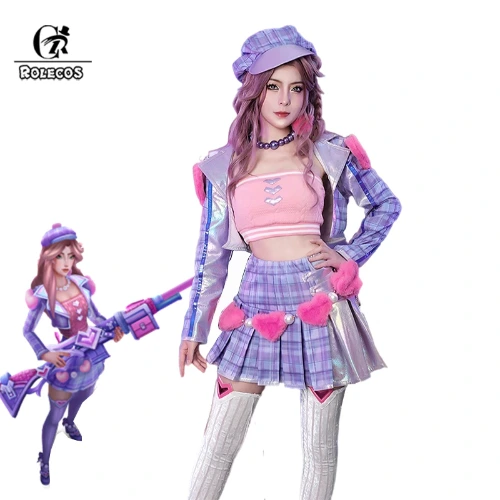 ROLECOS LOL Heartache & Heartthrob Caitlyn Cosplay Costume LOL Valentine's Day New Skin Women Cosplay Costume Halloween Full Set - AliExpress 