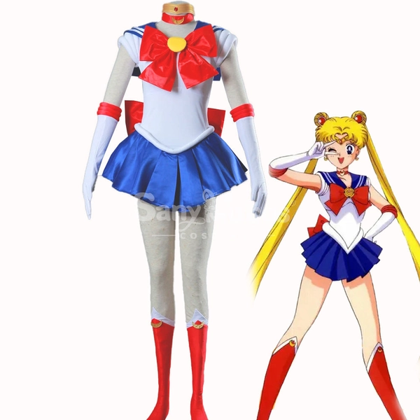 【In Stock】Anime Sailor Moon Cosplay Sailor Moon Usagi Tsukino Battle Suit Cosplay Costume - M