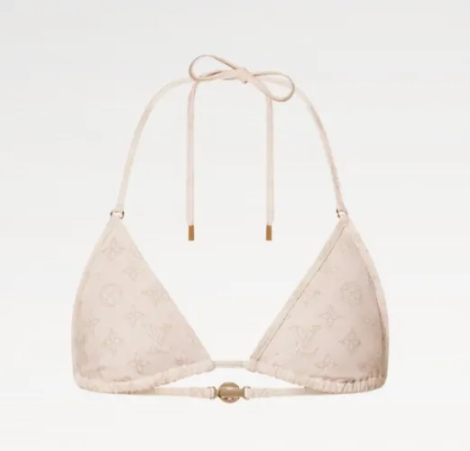 Mahina Monogram Triangle Bikini Top