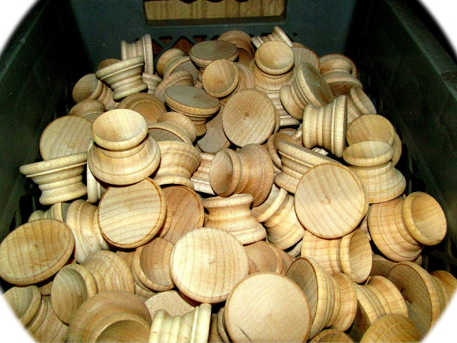 Pack of Lot of 24 Pieces New Unfinished Sanded Solid Wooden Egg Or Object Holder Base Wood Craft Supplies by InnaBest, Moni-0105TO