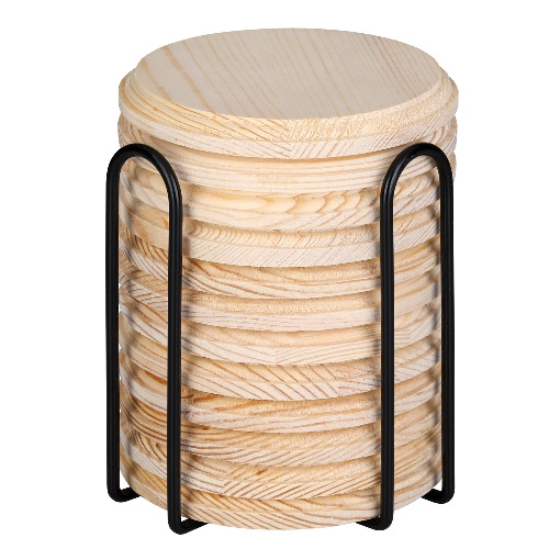 Dorhui 12Pcs Round Wooden Plaques for Crafts 4 Inch Wood Base Unfinished Natural Pine Wood Circle Craft Plaques for Craft Projects and DIY Home Decoration