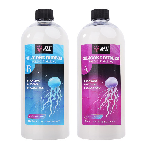 LET'S RESIN Silicone Mold Making Kit 63.48oz/3.968lbs,Non-Toxic Mold Making Silicone Rubber, Platinum Silicone Mold Maker,Clear Liquid Molding Silicone Kit for Resin Molds, Silicone Molds Making…