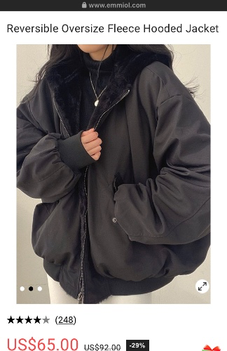 🙆‍♀️Reversible Oversize Fleece Hooded Jacket