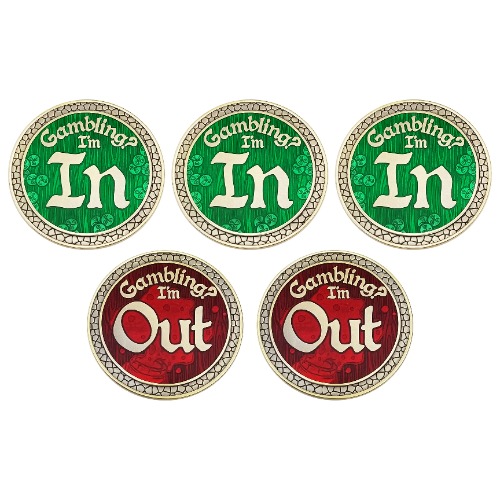 Red Dragon Inn Gambling In-Out Tokens (5) | Default Title