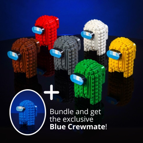 Crewmates and Imposters | Bundle All x6 + FREE Blue Crewmate / Bricks & Instructions