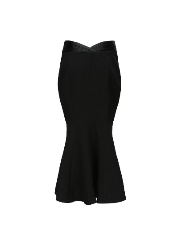 Belle Satin Skirt (Black) | Black / M