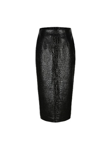 Brittany Leather Skirt | Black / M