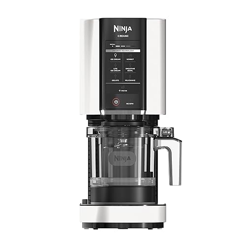 Ninja CREAMi Ice Cream Maker, for Gelato, Mix-ins, Milkshakes, Sorbet, Smoothie Bowls & More, 7 One-Touch Programs, with (2) Pint Containers & Lids, NC301CWH, White (Canadian Version) - White - 15.95in