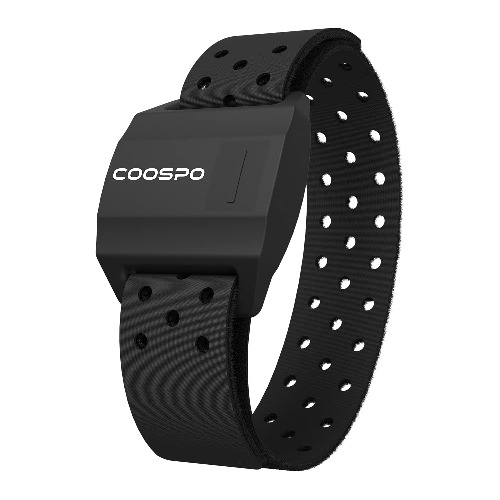 COOSPO HW706 Herzfrequenzmesser Armband Armgurt Bluetooth ANT+ Herzfrequenz Armband Optisch IP67 Wasserdichter Kompatibel mit CoospoRide, Mirror, Pulsoid