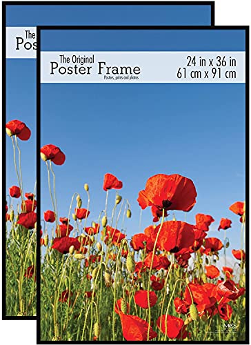 MCS Original Poster Frame, Black, 24 x 36 Inch, Set of 2 - Black - 24 x 36 in - 2 pk