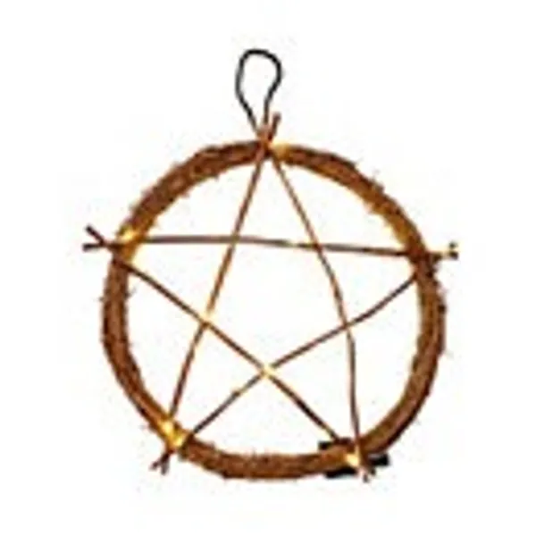 Light-Up Pentagram Wreath - Spirithalloween.com