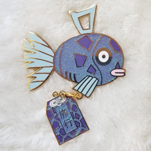 Lucky Carp Enamel Pins | Shiny Feebas + Safe Travels Omamori - 10. Happiness / Grade A