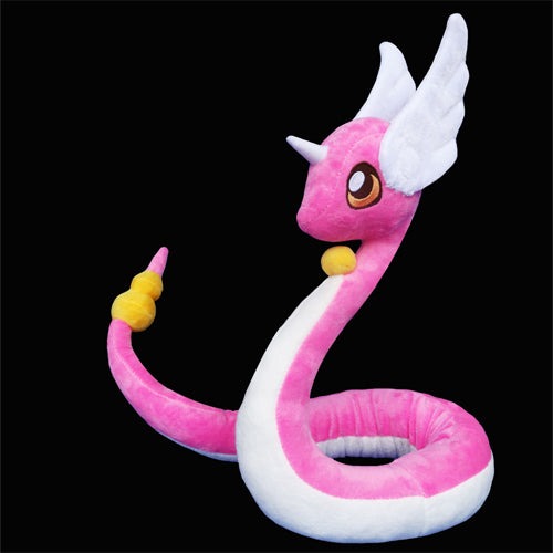 Dragonair Plush Toy - Highly Detailed and Embroidered - Pink