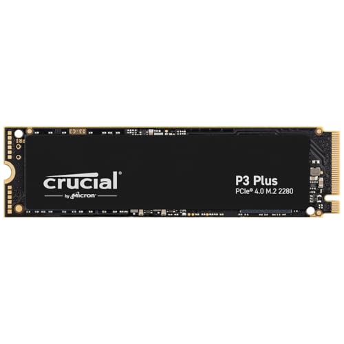 Crucial P3 Plus SSD 2TB M.2 PCIe Gen4 NVMe Interne SSD, 5.000 MB/s Lesen, 4.200 MB/s Schreiben, Kompatibel mit Laptop und Desktop, SSD Festplatte - CT2000P3PSSD801 - 2TB