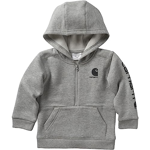 Carhartt Kid's CA6273 Long-Sleeve Half-Zip Sweatshirt - Boys - 12 Months - Gray Heather