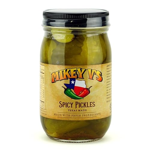 Mikey V's Spicy Carolina Reaper Pickles (1 Jar) - 1 Pound (Pack of 1)