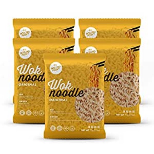 BOILING POINT Wok Noodle Package, Healthy Asian Ramen, No Preservatives, Non-Fried Instant Noodles, Stir Fry, Value Bundle Set Includes Original BP Wok Noodles, 2.1 oz.(Pack of 5) - Original