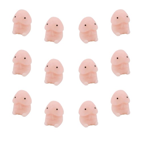 Squishies Mochi Squishy Toys Ding Ding Squishies Cute Cartoon Dingding Toy Mini Kawaii Squishy Squeeze Stress Relief Toys Stress Relief Toys for Adults Anti Stress Ball (12 Ding Ding) - 12 Ding Ding