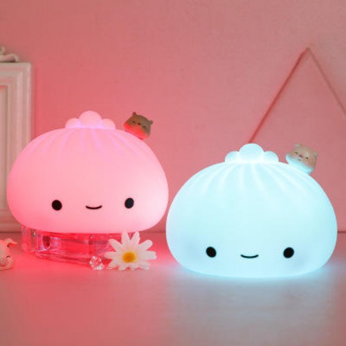 Colorful Changeable Dumpling Night Light - Other / White