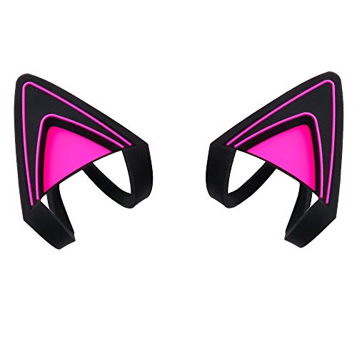 HUYUN Silicone Cat Kitty Ears Lovely Attachable Accessory Compatible for Razer Kraken 2019, Kraken TE Headsets (Purple) - Purple