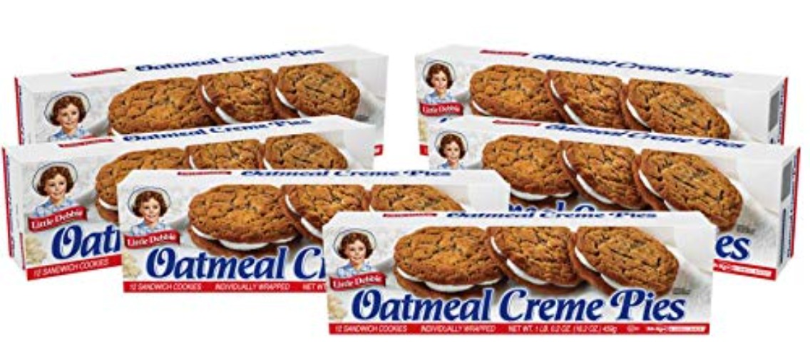 Little Debbie Oatmeal Creme Pies 12 Count Boxes (16 Boxes)