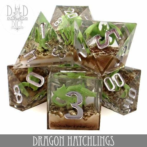 Dragon Hatchlings Handmade Dice Set