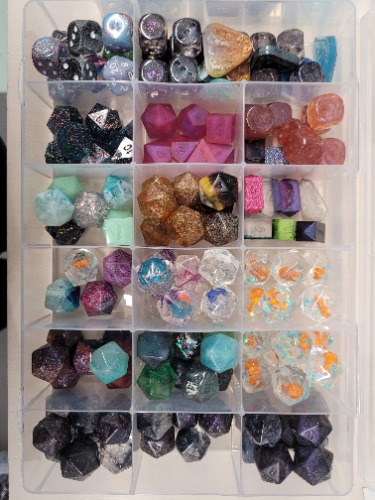 MYSTERY handmade dice - sets or grab bags - unfinished - Random grab bag