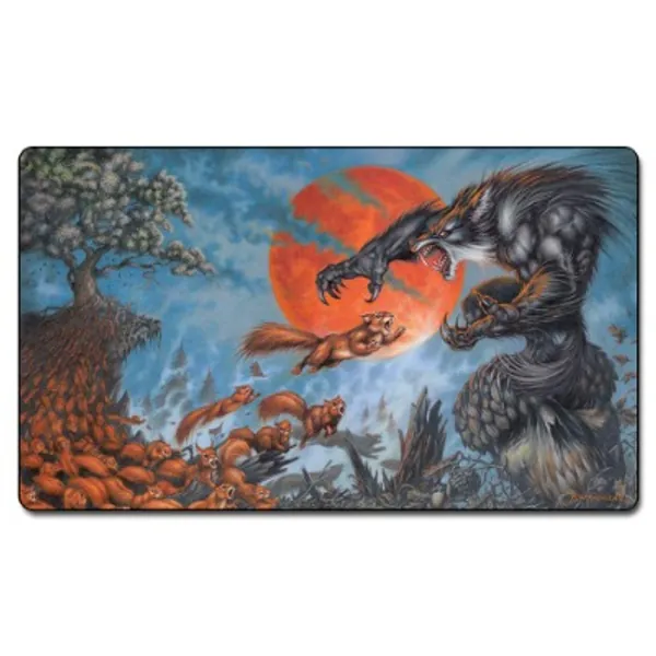Wolf Fighting Squirrel Board Games Playmat, Magical Card The Games Play Mat Bag