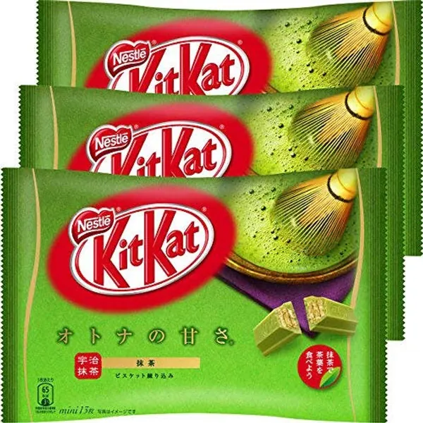 Japanese Kit Kat Maccha Green Tea Flavor 13 Mini Bar ( set of 3 ) - Green Tea 13 Count (Pack of 3)