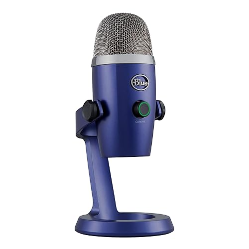 Logitech for Creators Blue Yeti Nano USB Microphone for Gaming, Streaming, Podcasting, Twitch, YouTube, Discord, Recording for PC and Mac, Plug & Play -Vivid Blue - Microphone - Vivid Blue