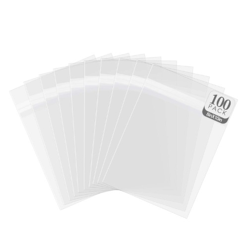 Golden State Art, Pack of 100, Acid-Free 8 3/8x 10 1/8 inches Crystal Clear Sleeves Storage Bags for 8x10 Photo Framing Mats Mattes - 8" x 10" Pack of 100 Clear Bags