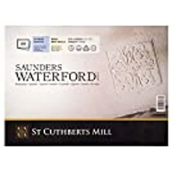 Legion Saunders Waterford Watercolor Block, 140lb. Cold Press, 9 X 12 inches, White, 20 Sheets (I98-SWB140CP912)