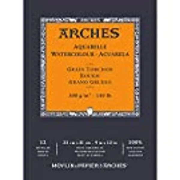 Arches Watercolor Paper 140 lb. Rough 12 Sheet Pad 9x12"