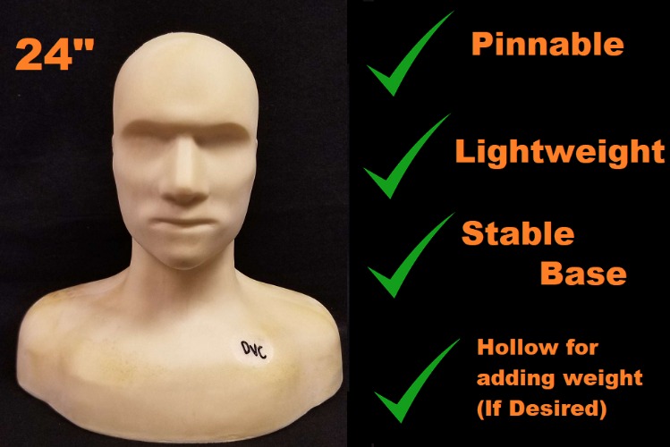 Rigid Foam Mannequin "Manny" 24" Head | Default Title