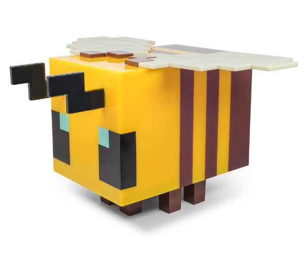 Minecraft Yellow Bee Figural LED Mood Light | Bedside Table Lamp for Desk | Home Decor Accessories and Room Essentials | Official Video Game Collectible | 5 Inches Tall - 