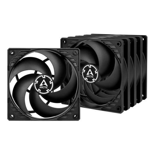 ARCTIC P12 PWM PST (5 Pack) - 120 mm Case Fan, PWM Sharing Technology (PST), Pressure-optimised, Value Pack, Very quiet motor, Computer, 200-1800 RPM - Black - P12 PWM PST, 5 Pack (black) black